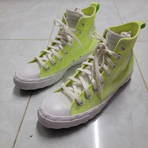 Converse UNT1TL3D High 'Not A Chuck - Volt' Neon Green Lace Up Sneakers Unisex - Picture 2 of 7